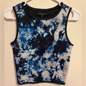 Cynthia Rowley Tie Dye Blue Top